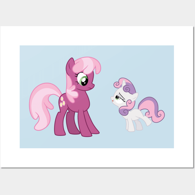 Cheerilee and Sweetie Belle Wall Art by CloudyGlow